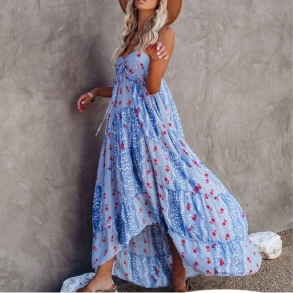 VICI High Low Maxi Patchwork Dress size M - Picture 8 of 8